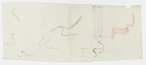 Reclining Chair without Arms. Frame details. (Elevation sketches) by Ludwig Mies van der Rohe, mies van der rohe archive, 1926