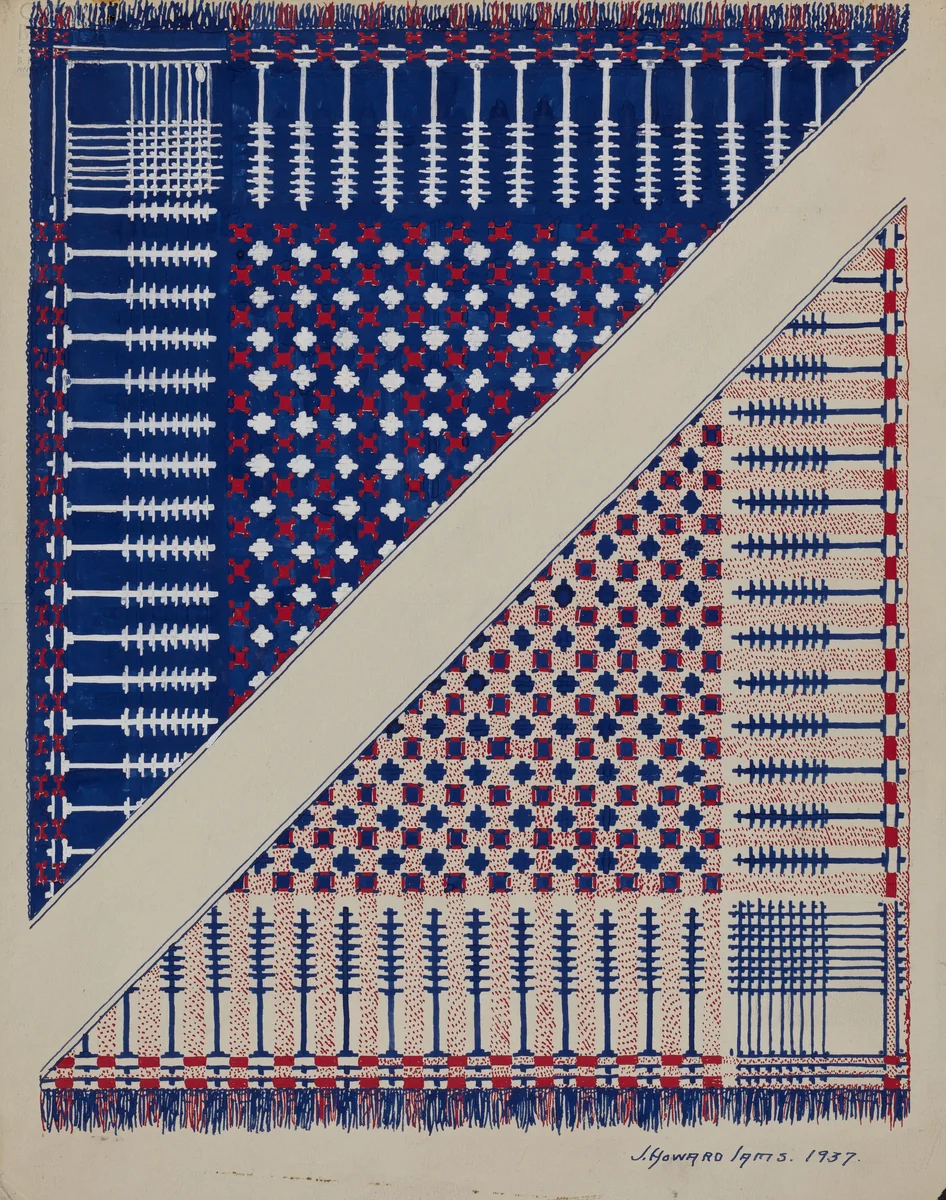 Coverlet by J. Howard Iams, index of american design, 1937