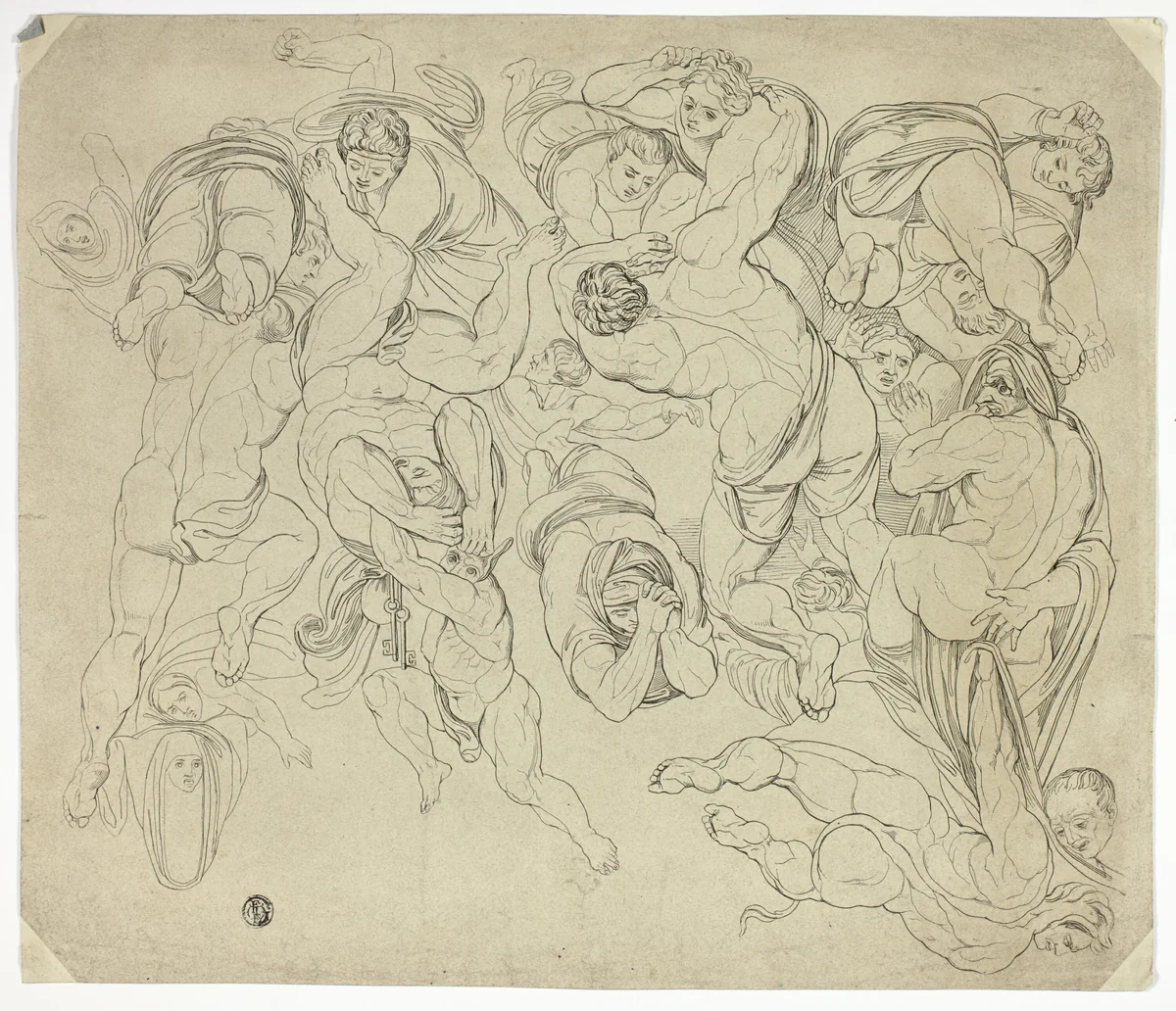 Group of Figures by Unknown Artist, print, 1700-1799