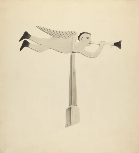 Weather Vane - Angel Gabriel by Howard Weld, index of american design, 1938