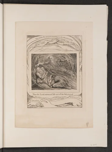 The Lord Answering Job out of the Whirlwind by William Blake, portfolio, 1825