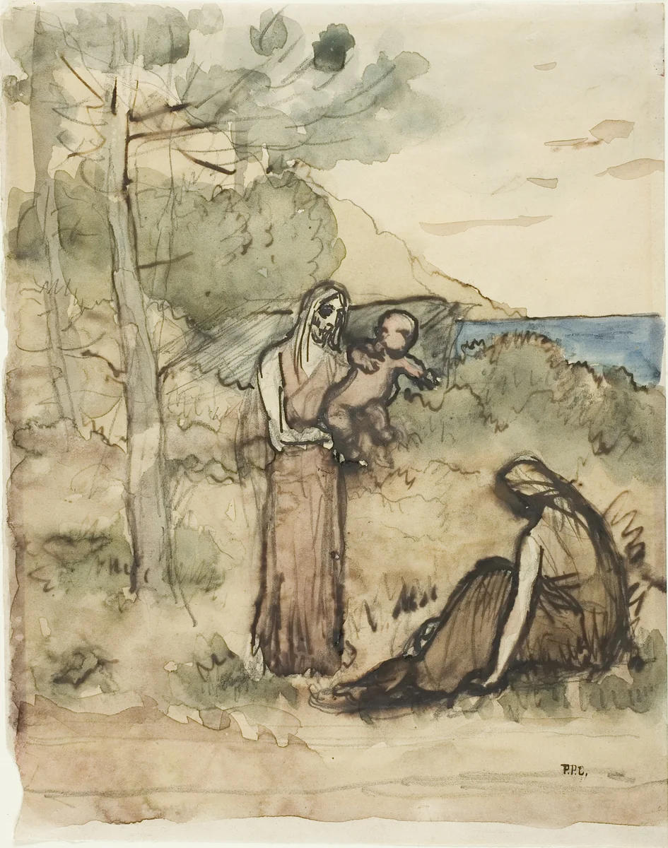 Fisherman's Family by Pierre Puvis de Chavannes, painting, 1878-1888