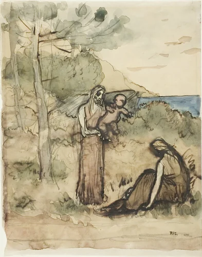 Fisherman's Family by Pierre Puvis de Chavannes, painting, 1878-1888
