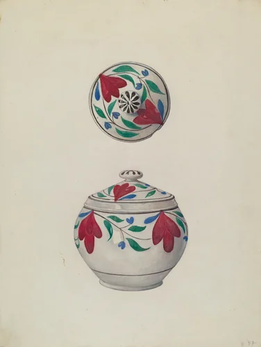 Sugar Bowl by Elmer R. Kottcamp, index of american design, 1938