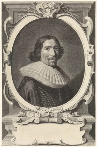 Portret van Hendrik Meurs by Theodor Matham, print, 1639-1676