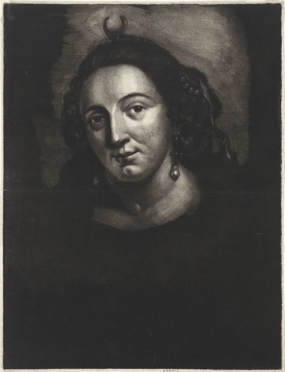 Buste van Diana by anonymous, print, 1650-1727