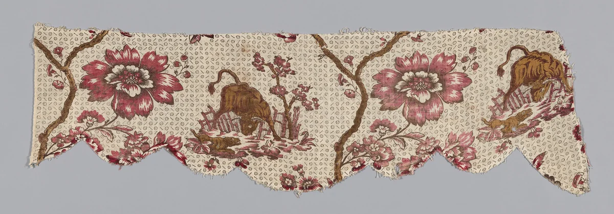Valance (Furnishing Fabric) by France, probably Nantes, textile, 1780-1800