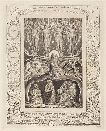 The Creation by William Blake, print, 1825