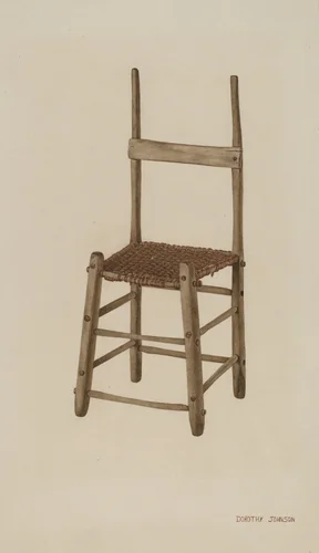 Rope Bottom Chair by Dorothy Johnson, index of american design, 1941