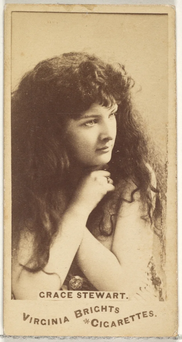 Grace Stewart, from the Actors and Actresses series (N45, Type 1) for Virginia Brights Cigarettes by Allen & Ginter, photograph, 1885-1891