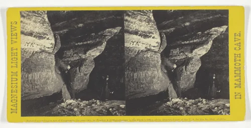 "Grand Crossing", No. 25 from the series "Mammoth Cave Views" by Chas Waldack, photograph, 1866