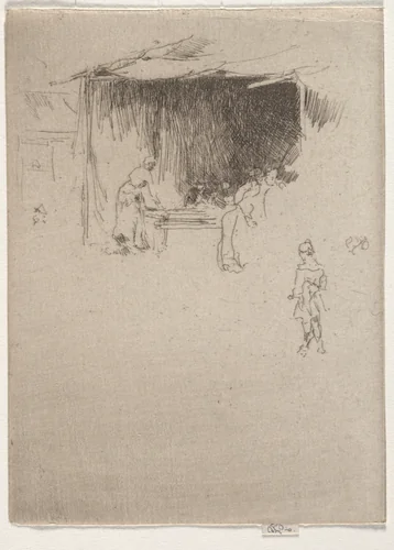 Booth at a Fair by James McNeill Whistler, print, 1886