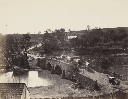 Antietam Bridge, Maryland by Alexander Gardner, photograph, 1862