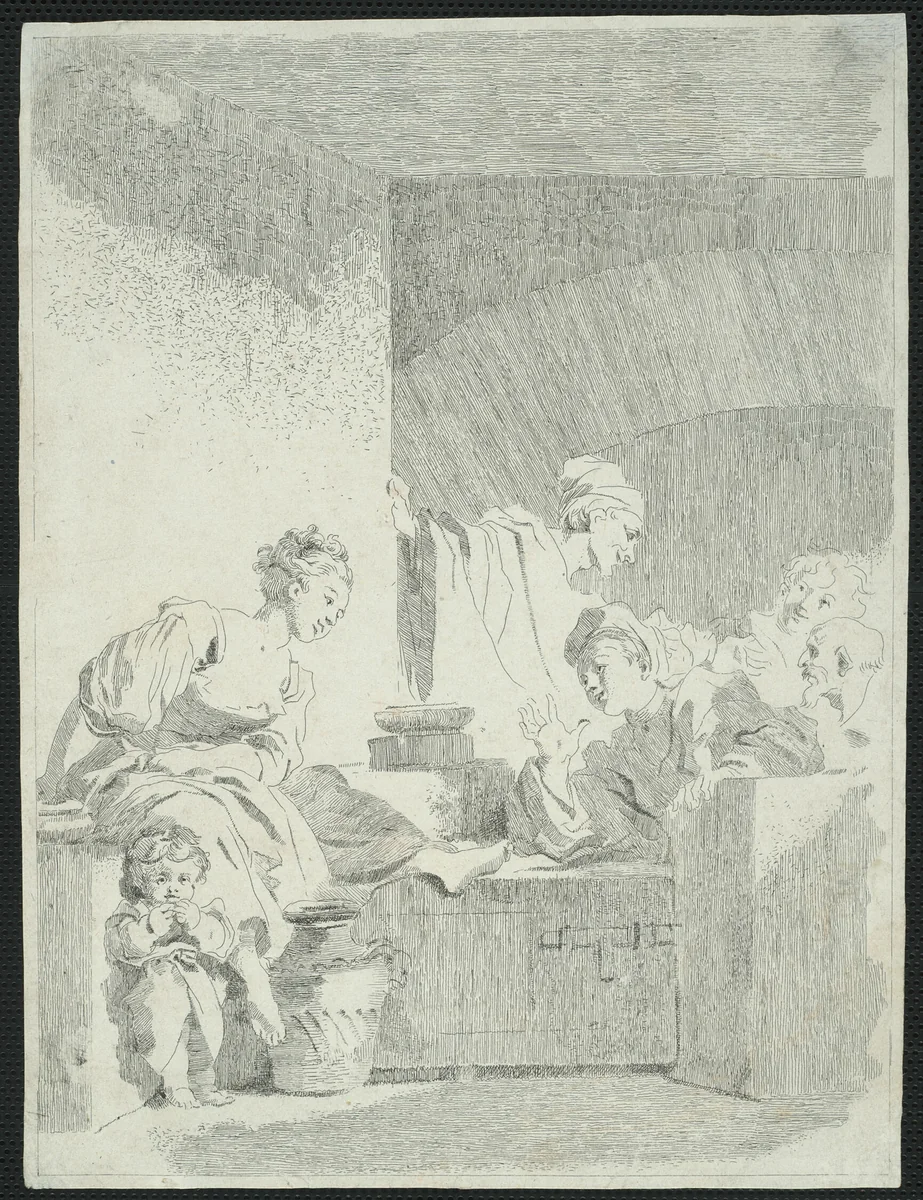 The Interior by Jean Honoré Fragonard, print, 1778