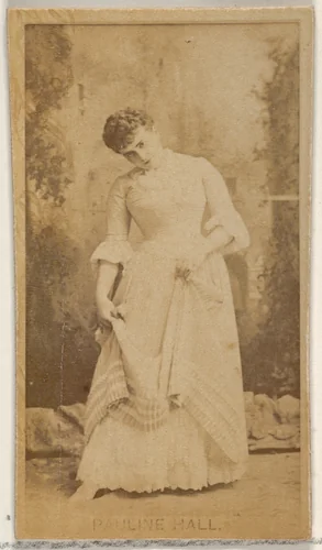 Pauline Hall, from the Actors and Actresses series (N45, Type 8) for Virginia Brights Cigarettes by Allen & Ginter, photograph, 1885-1891