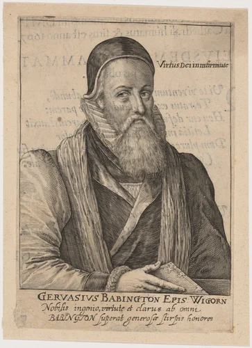 Gervase Babington, Bishop of Worcester by Willem de Passe, print, 1620