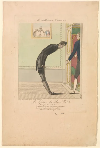 The Concave Petitioner: The Taste of the Day, no. 33 (Le Solliciteur Concave: Le Goût du Jour, No. 33) by anonymous, print, 1817