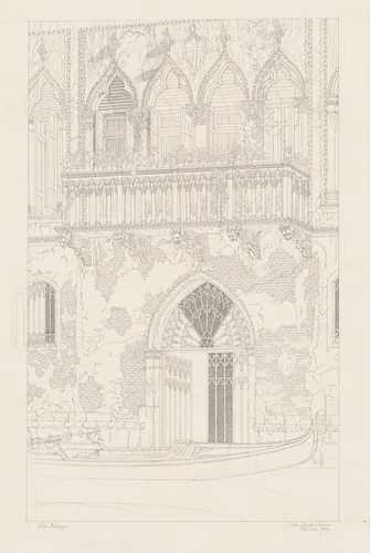 The Balcony by John Taylor Arms, drawing, 1930