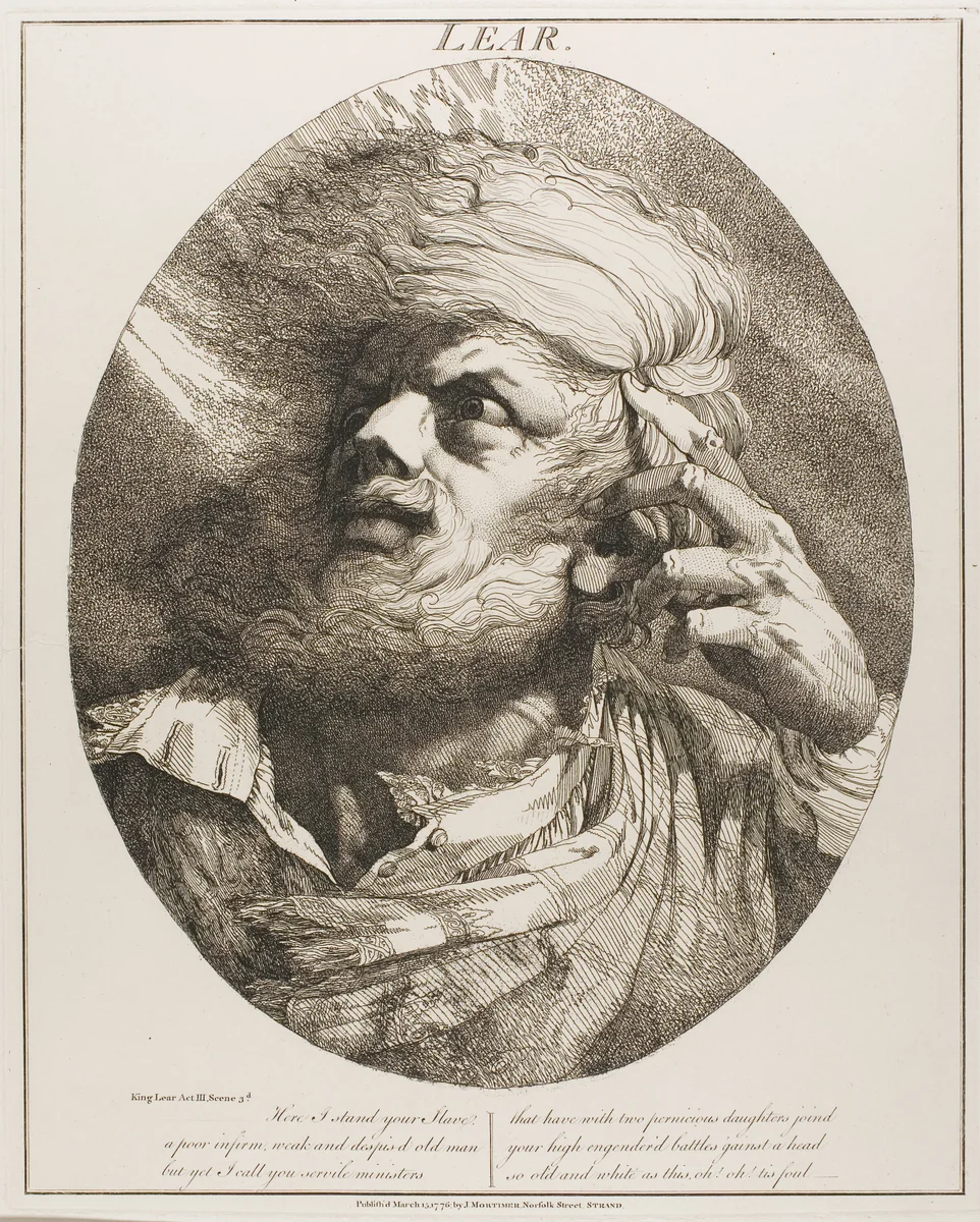 Lear by John Hamilton Mortimer, print, 1809