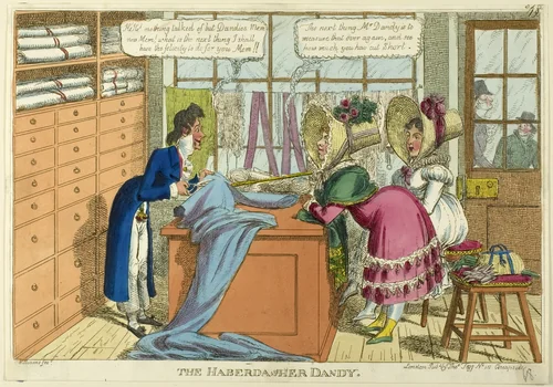 The Haberdasher Dandy by Charles Williams, print, 1817-1820