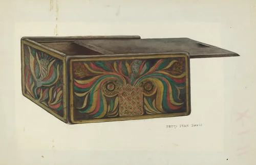 Wood Box by Betty Jean Davis, index of american design, 1953