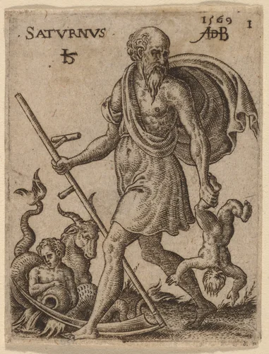 Saturn by Abraham de Bruyn, print, 1569