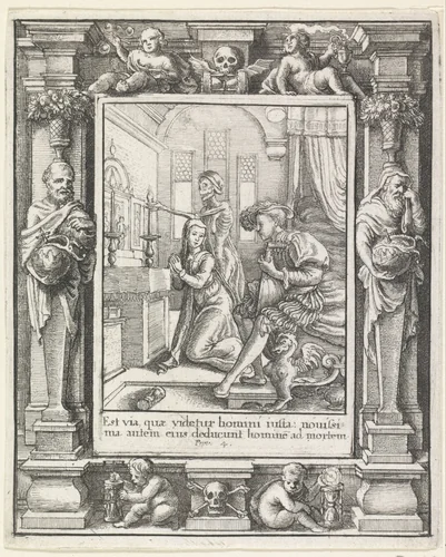 De non en de Dood by Wenceslaus Hollar, print, 1651