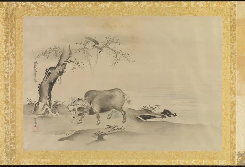 Album of Copies of Chinese Paintings by Kano Tsunenobu, painting, 1636-1699