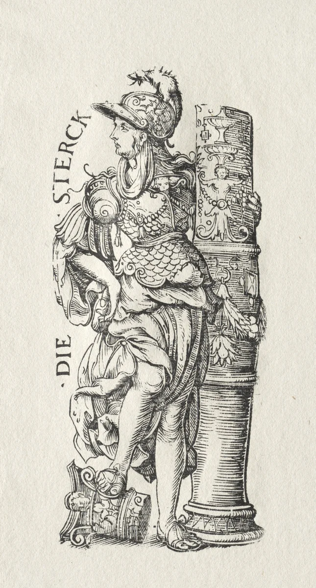 The Seven Virtues: Courage by Hans Burgkmair, print, 1510