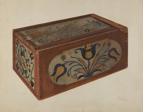 Pennsylvania German Candle Box by Rolland Livingstone, index of american design, 1855-1995