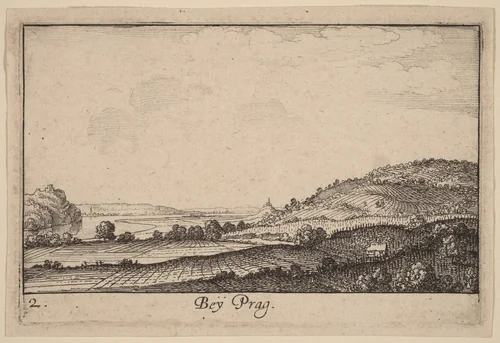 Near Prague by Wenceslaus Hollar, print, 1635