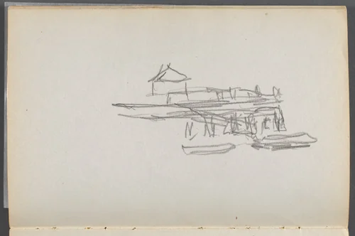 Sketchbook, The Dells, N° 127, page 060: Dock by Maurice Prendergast, book, 1919-1921