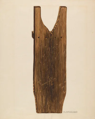 Bootjack by Augustine Haugland, index of american design, 1937