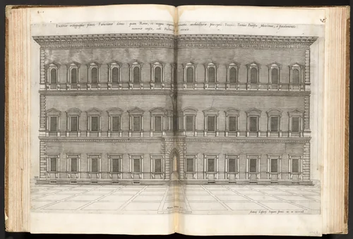 Palazzo Farnese by Nicolas Beatrizet, print, 1549