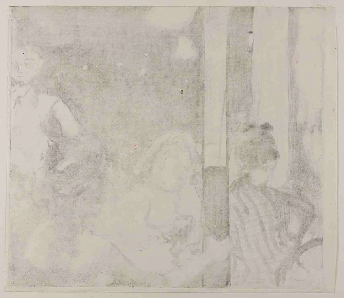 Women in Front of a Café, Evening by Edgar Degas, print, 1872-1882