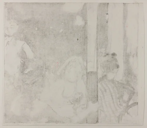 Women in Front of a Café, Evening by Edgar Degas, print, 1872-1882