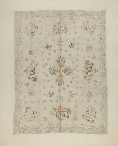 Bedspread by Arlene Perkins, index of american design, 1941