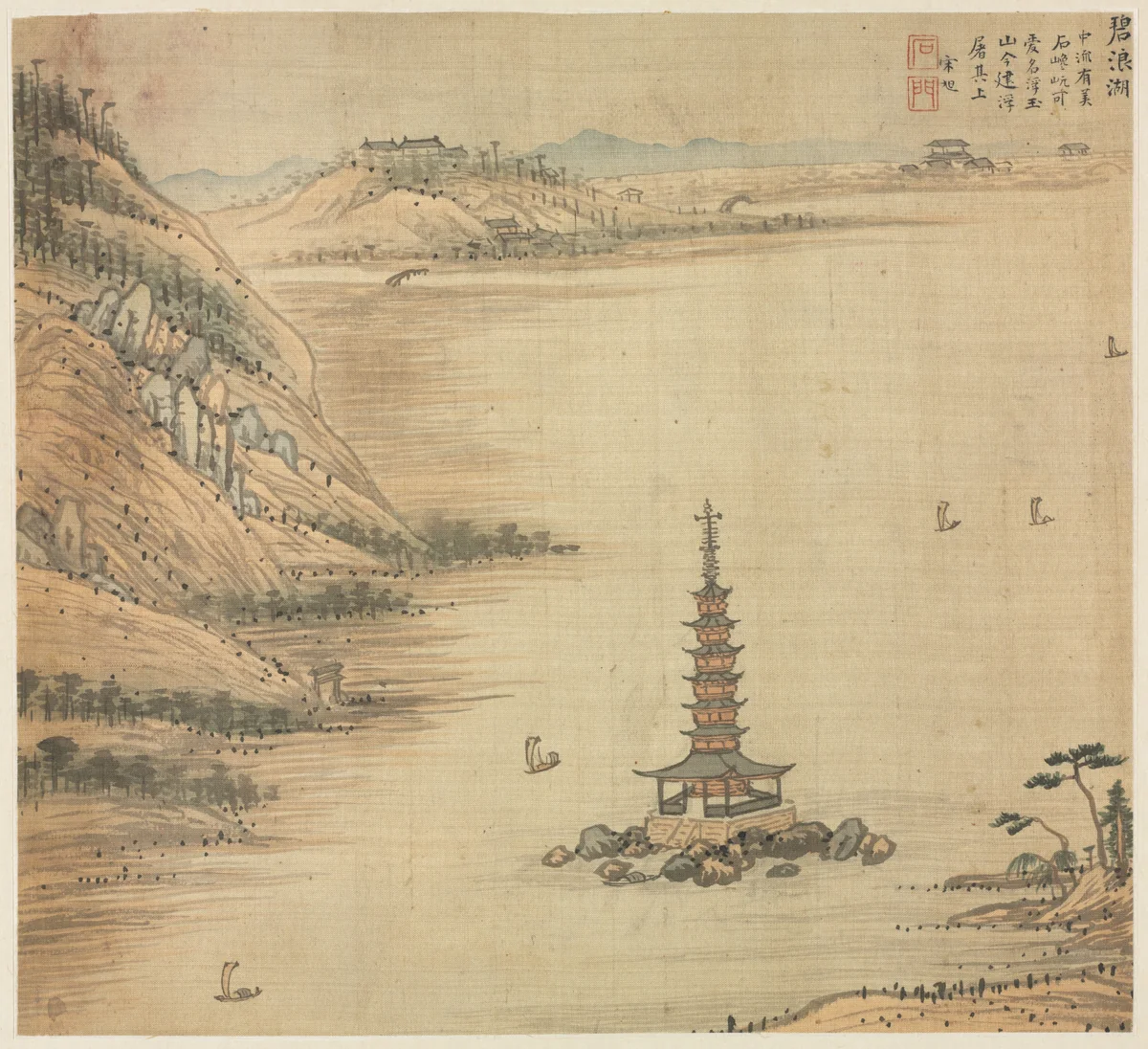 Bilang Lake by Song Xu, painting, 1583-1593