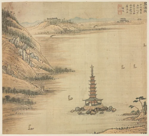 Bilang Lake by Song Xu, painting, 1583-1593
