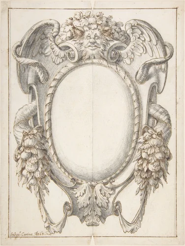 Design for a Cartouche for the "Raccolta di Cartelle Pubblicate per uso della Gioventù Studiosa" . by Sebastiano Cavina, drawing, 1792-1802