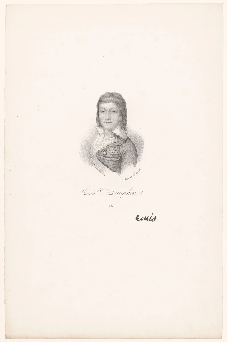 Portret van Lodewijk XVII van Frankrijk by anonymous, print, 1818-1842
