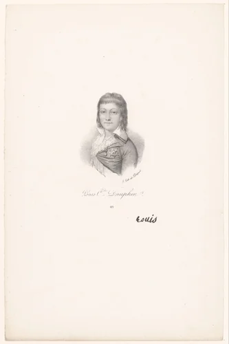 Portret van Lodewijk XVII van Frankrijk by anonymous, print, 1818-1842