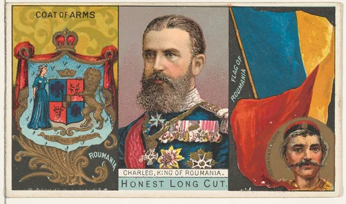 Charles, King of Romania, from the Rulers, Flags, and Coats of Arms series (N126-1) issued by W. Duke, Sons & Co. by W. Duke, Sons & Co., print, 1888