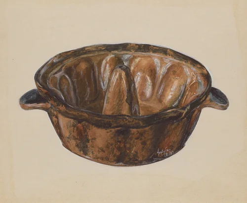 Cake Mold by Ralph Atkinson, index of american design, 1937