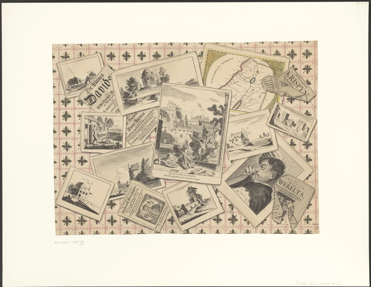 Schijnbedrieger met de prent Die licht gelooft wort licht bedrogen van Gerard de Lairesse by D.F. Robart, drawing, 1763-1800