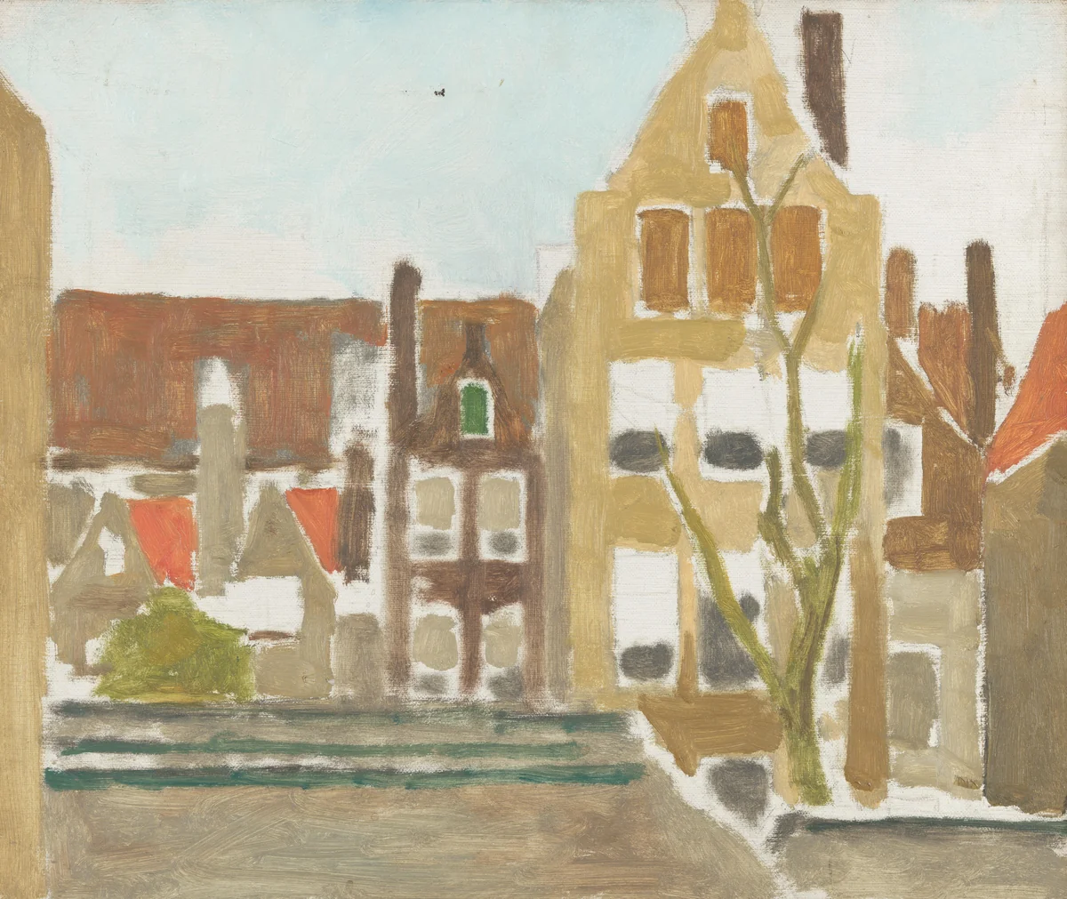 A Group of Houses by George Hendrik Breitner, painting, 1880-1923