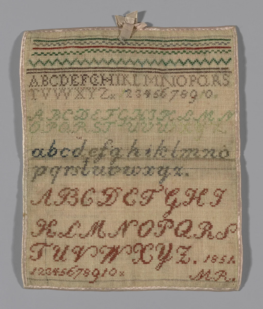 Sampler by Germany, textile, 1851