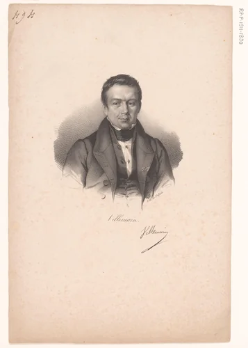 Portret van Abel François Villemain by anonymous, print, 1818-1842
