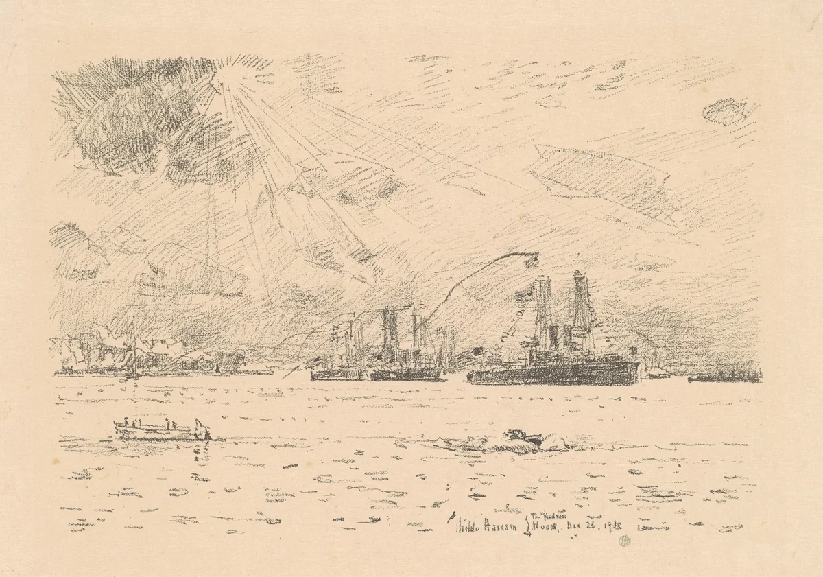 Return of the Fleet by Childe Hassam, print, 1918