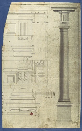 The General Proportion of the Doric Order, in Chippendale Drawings, Vol. I by Thomas Chippendale, drawing, 1753